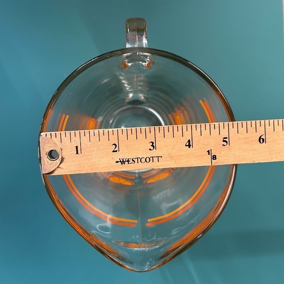 Vintage Clear Glass Pitcher with Orange Slice Design - Picture 13 of 14